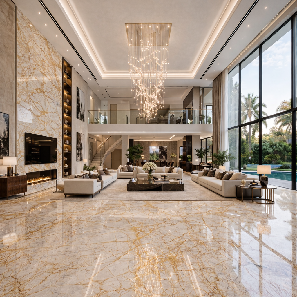 Expansive flooring surfaces